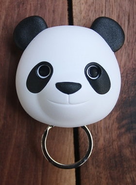 泰国Qualy熊猫钥匙挂钩 创意可爱卡通玄关门口免打孔忘带钥匙挂扣