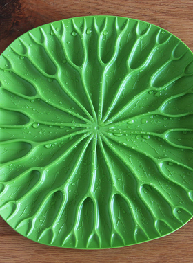 多功能糖果盘泰国Qualy莲叶托盘 创意杯子塑料滤水盘 荷叶沥水盘
