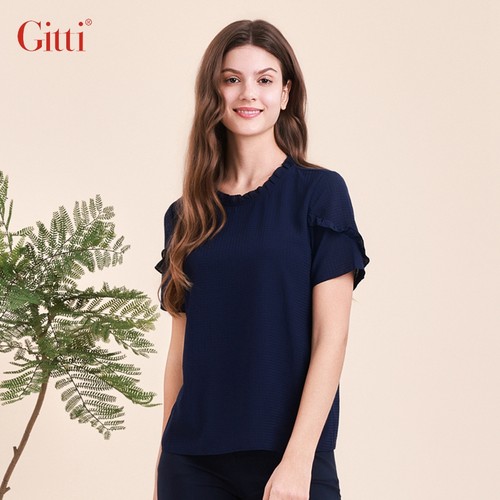 Gitti/吉蒂短袖花边拼接