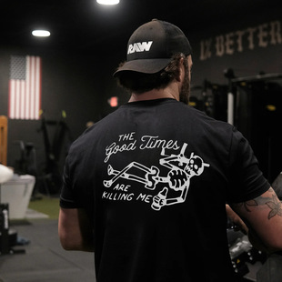 硬汉俱乐部  FOG前沿观察组 躺下的骷髅 圆领短袖T恤