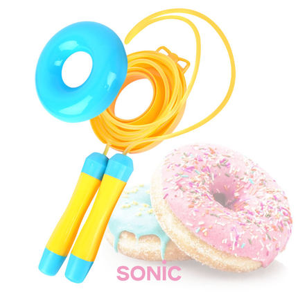 索尼克跳绳SONIC儿童彩色跳绳小学生体育用品可调长度的简约跳绳