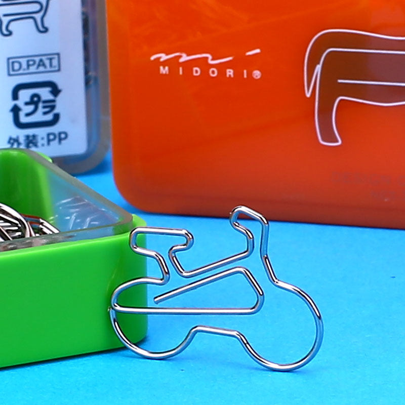 日本midori创意个性回形针d-clips 日系设计卡通曲别针
