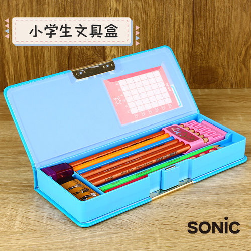 SONIC索尼克双面磁扣文具盒