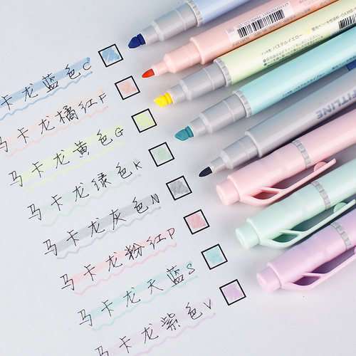 日本派通马卡龙色荧光笔PENTEL