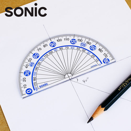 日本sonic索尼克学生量角器分度