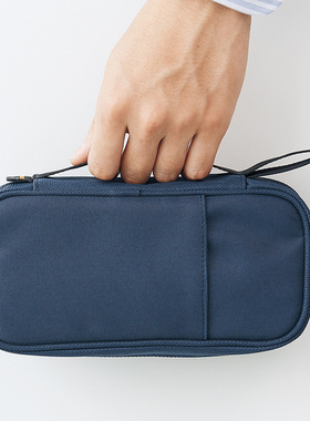 日本喜利多功能笔袋LIHITLAB数码配件收纳包手提式酷男手包零碎包