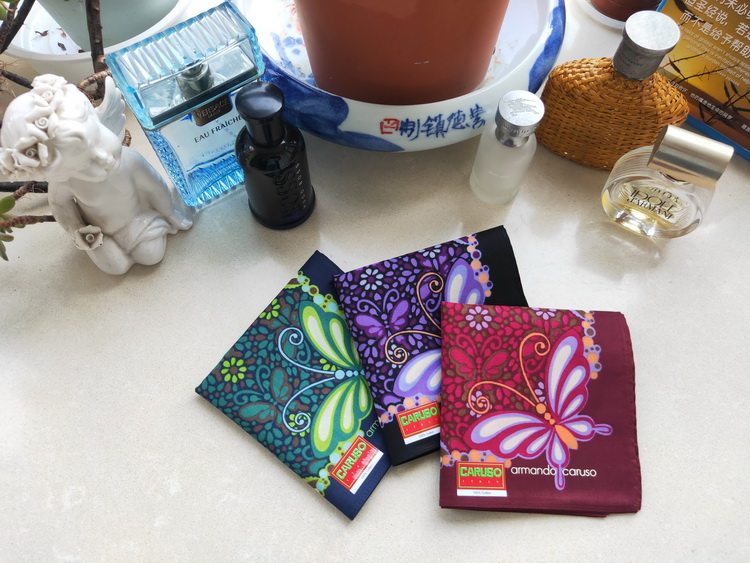 星曌韩版棉质男女热带丛林花蝴蝶手帕夏日轻薄透气擦汗吸水手绢