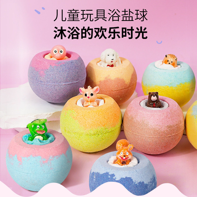 儿童泡澡球泡泡玩具浴盐球100g柠檬西瓜味精油留香养肤爆炸沐浴球