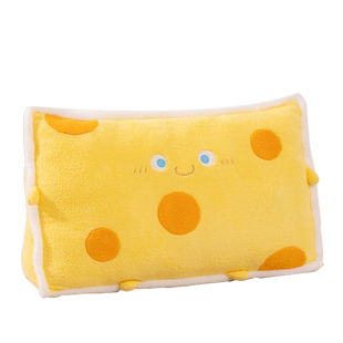 可爱奶酪芝士床头靠垫靠枕学生宿舍抱枕床上看书护腰超软大靠背垫