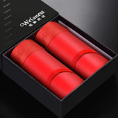 男士 内裤 男三角裤 2条礼盒装 冰丝大红色本命年短裤 衩头结婚礼物