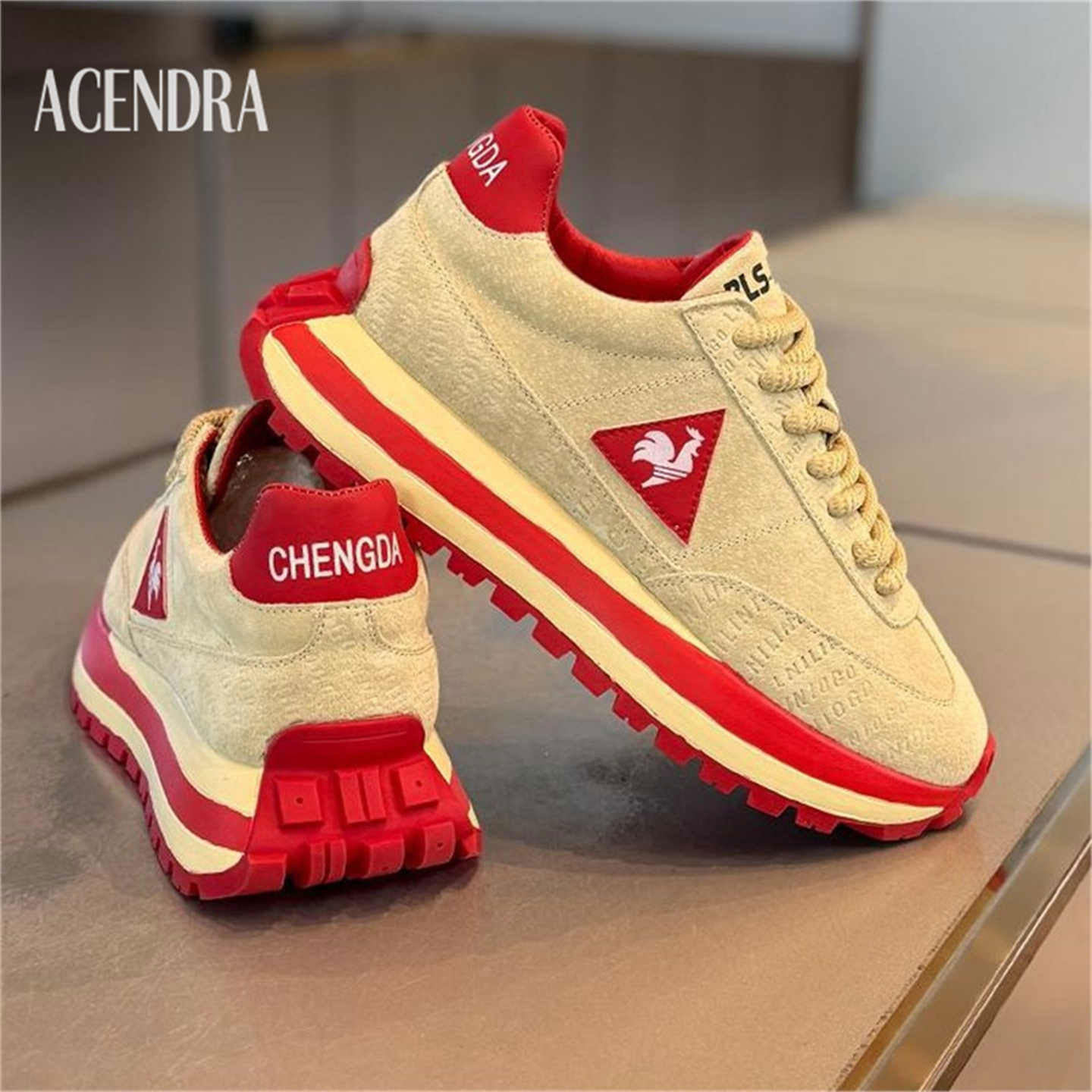 ACENDRA 男士奢品翻毛皮超轻软底男鞋休闲鞋时尚潮流舒适运动鞋