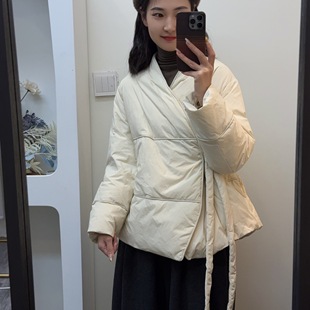 【赢利】冬季新款国服和服系绳设计师女士羽绒服 5092