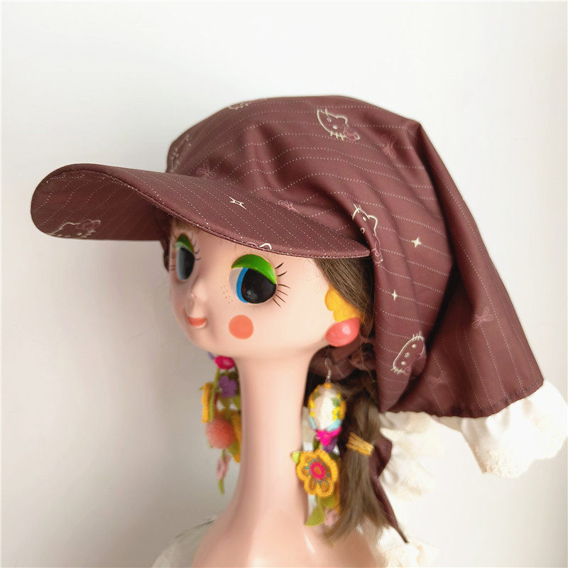 小众刺绣ins原创自制洋气田园卡通猫咪拼接鸭舌棒球头巾三角巾帽,服饰配件/皮带/帽子/围巾,帽子,淘宝优惠券,粉丝福利购,淘宝优惠卷