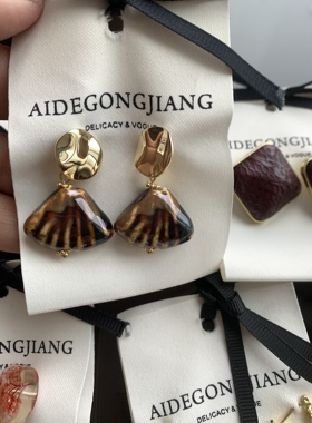 Atelier Koa  日本陶瓷滴胶手工耳环