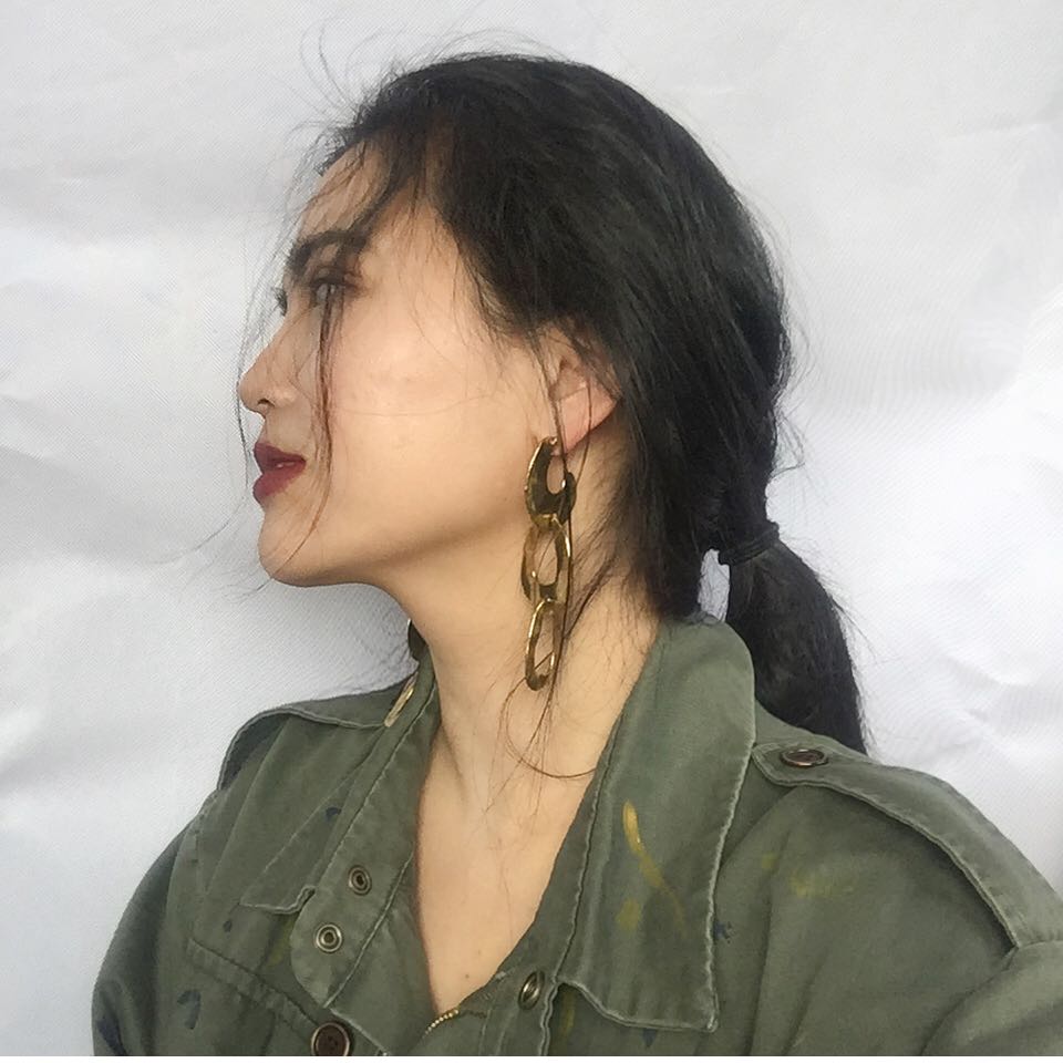 SYM隨意門歐式法式造型感做舊金屬時髦耳環女秀場KEYT同款自留