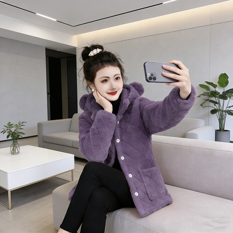 加绒加厚连帽棉服女短款宽松保暖通勤外套棉袄小香风棉衣防风上衣,女装/女士精品,棉衣/棉服,淘宝优惠券,粉丝福利购,淘宝优惠卷