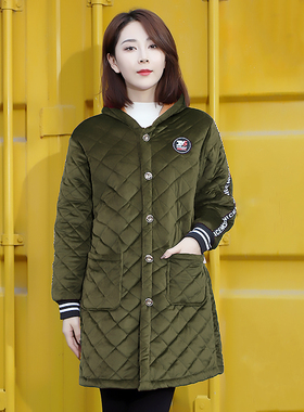 冬天运动棉衣中长款男女同款冬装大衣保暖外穿罩衣棉服加绒加厚款