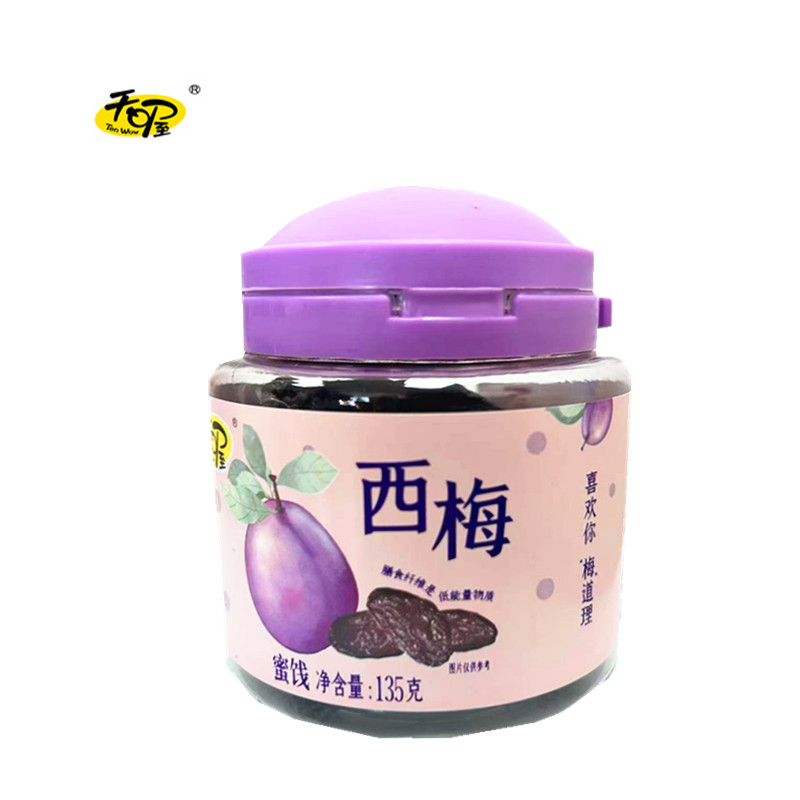 天喔主意 西梅 粒大肉厚蜜饯休闲零食果脯135g/罐