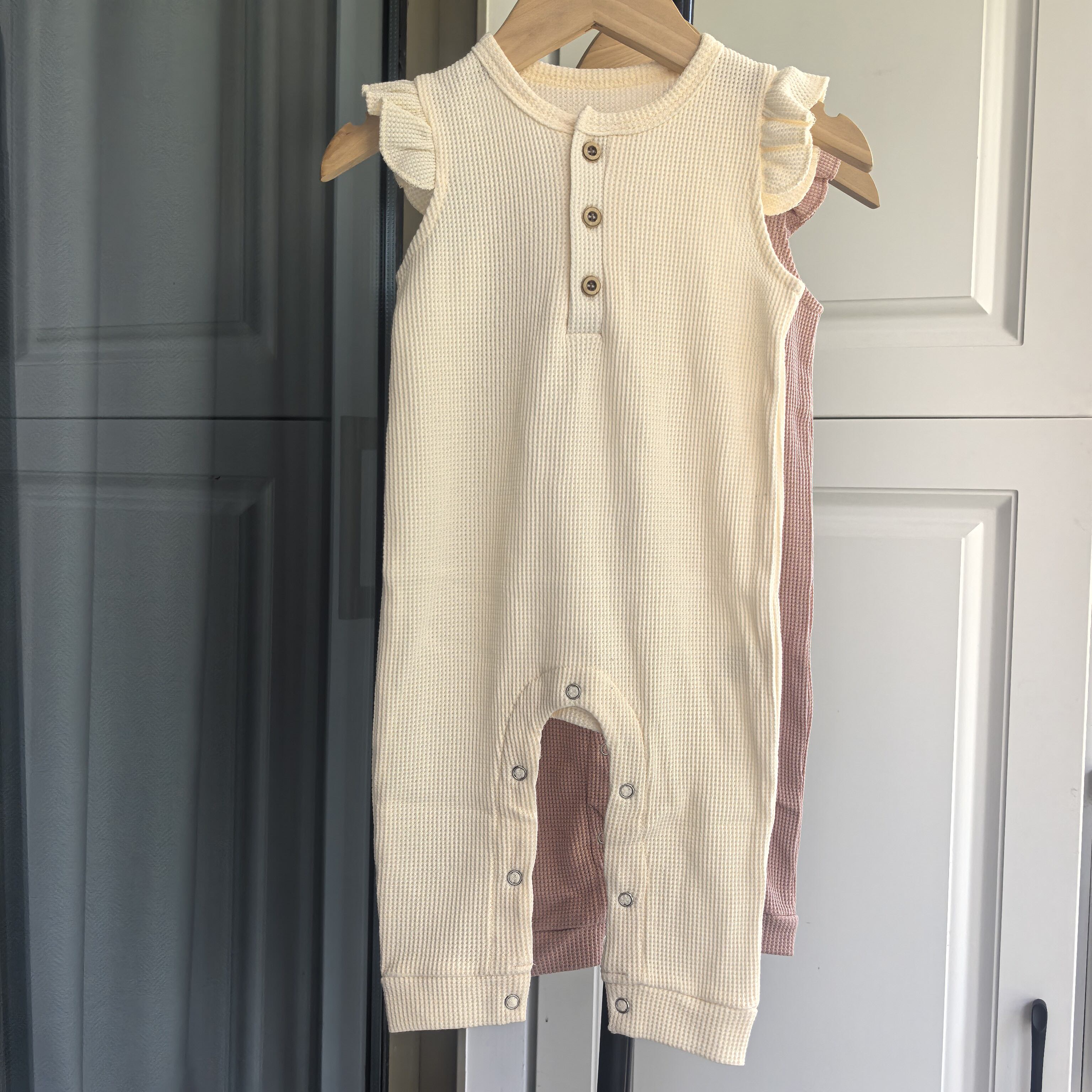 多多乐家华夫格爬爬服夏天长爬