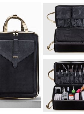 大号化妆师专用化妆箱跟妆师可背可手提大容量便携化妆品收纳箱