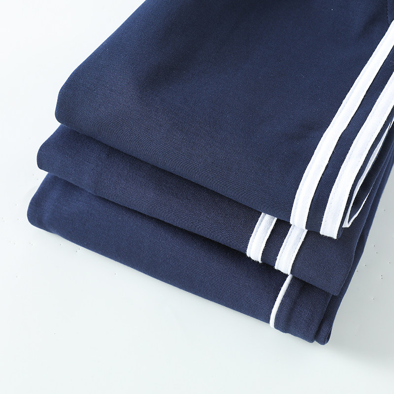 小学生校服裤子藏青色秋冬款运动卫裤男女童初中生加厚一体绒长裤