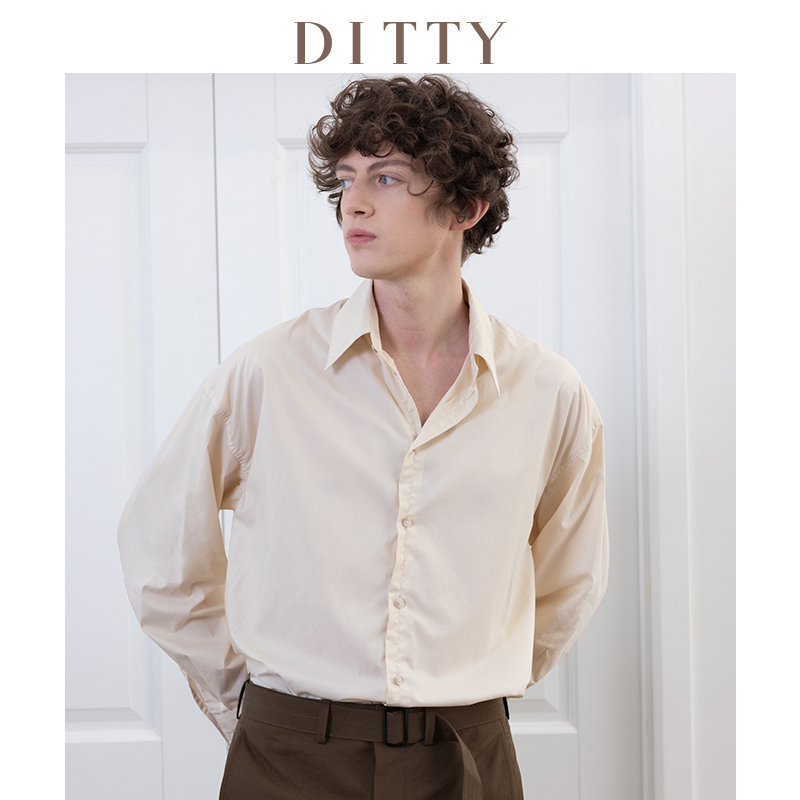 DITTY翻领立领两用精致松弛衬衣