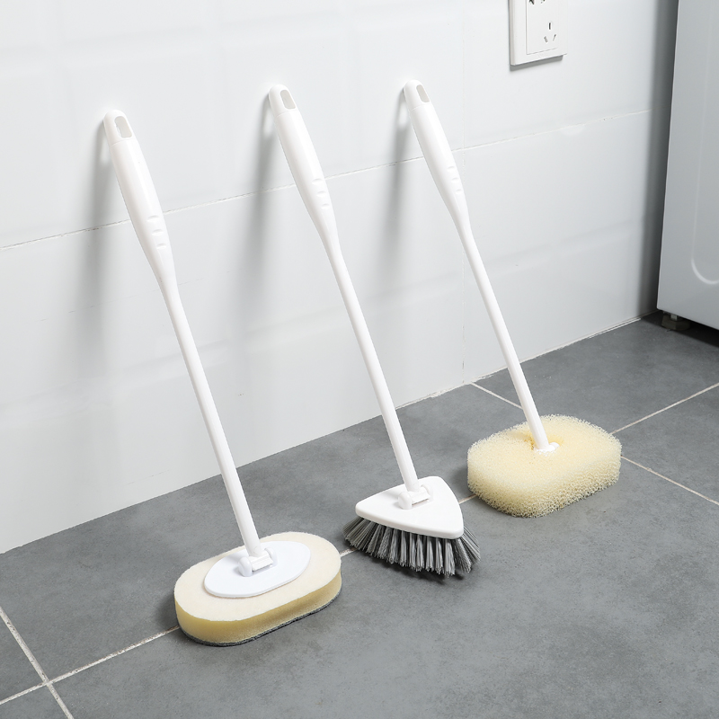 3件套 长柄海绵刷卫生间浴缸刷长柄刷子浴室清洁地板刷厨房海绵擦