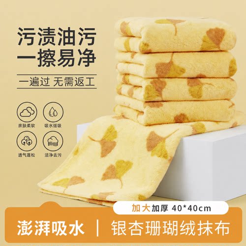 【8倍吸水】珊瑚绒抹布