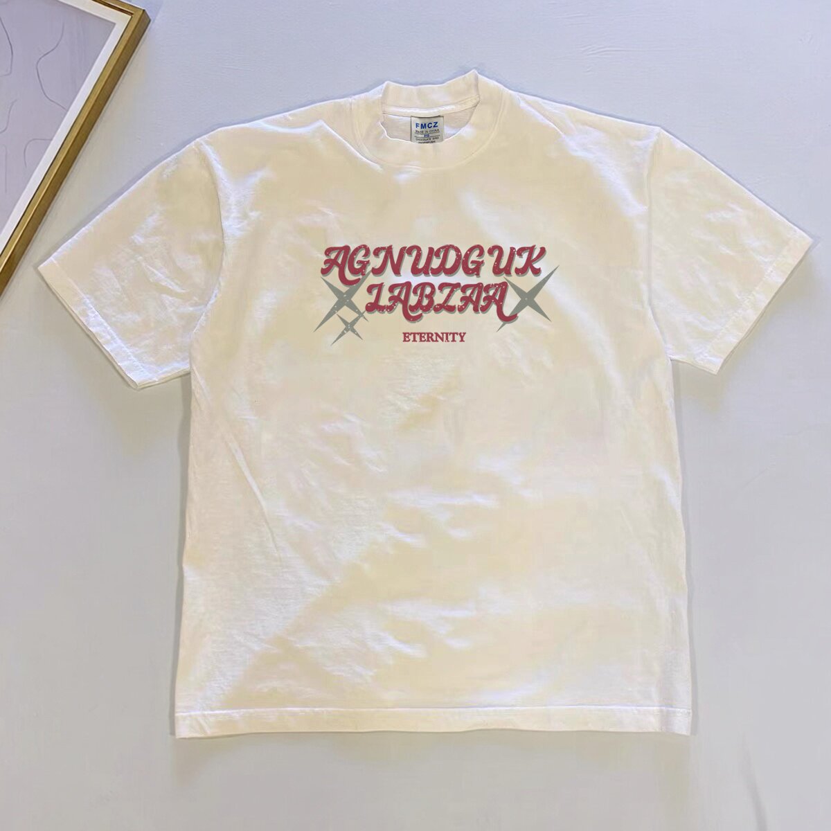 vintage美式短袖T恤男款潮牌字母2026夏季新款宽松纯棉痞帅上衣服