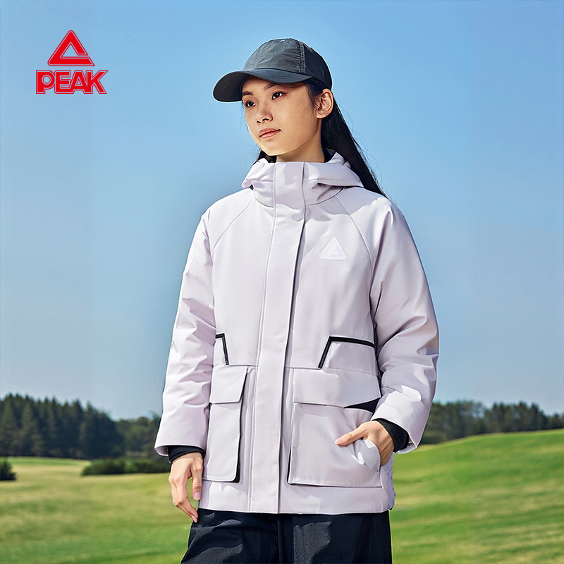 匹克驭雪三防工装羽绒服女冬季