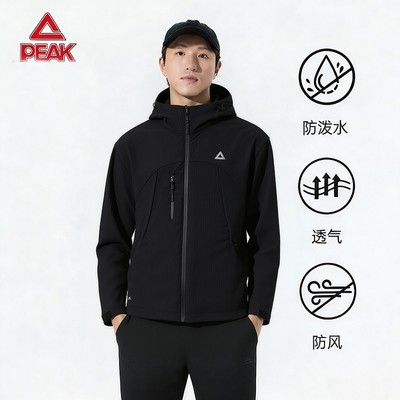 匹克男户外运动连帽风衣外套女