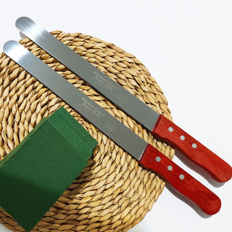 花泥刀不锈钢木柄花泥刀图片