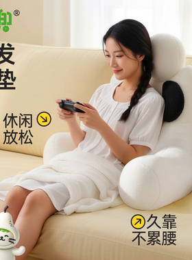 乐兜沙发靠垫护腰靠背枕床头久靠靠背垫卧室飘窗护颈背可发热靠枕