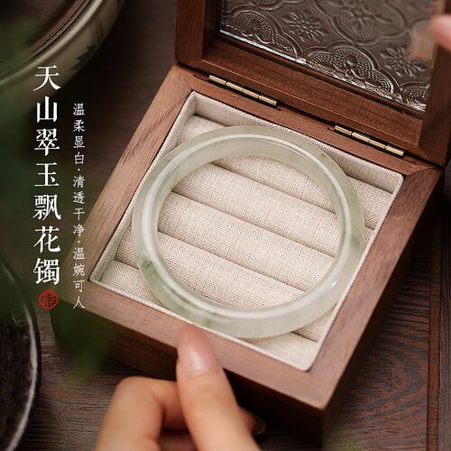 天然玉手镯女款送爱人送妈妈长辈