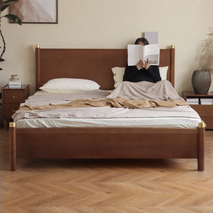 床头双人床新中式 全实木薄款 主次卧床1.8米1.5米佛山家具工厂直销