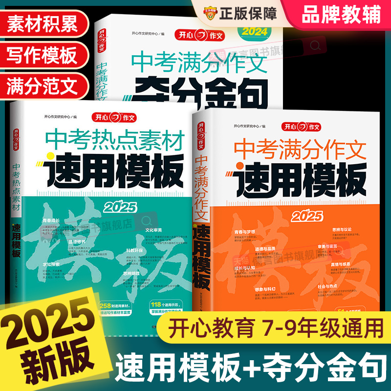 中考满分作文速用模板+热点素材