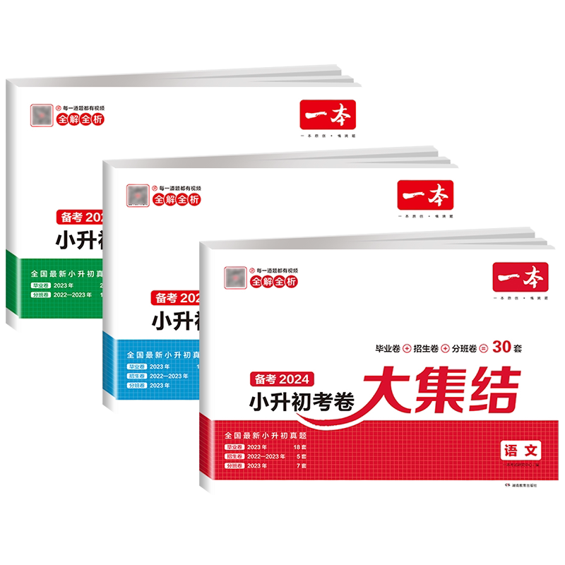 一本小升初考卷大集结+冲刺新卷