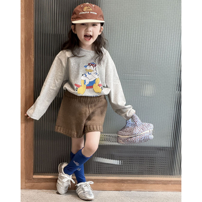 女童针织裤子毛线短裤宽松秋装潮