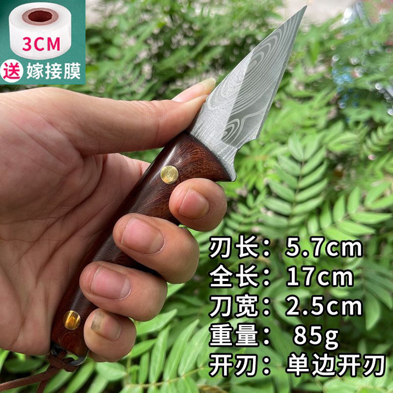 德国进口嫁接刀芽接专用刀锋钢多功能接果树葡萄木桩植物月季花卉