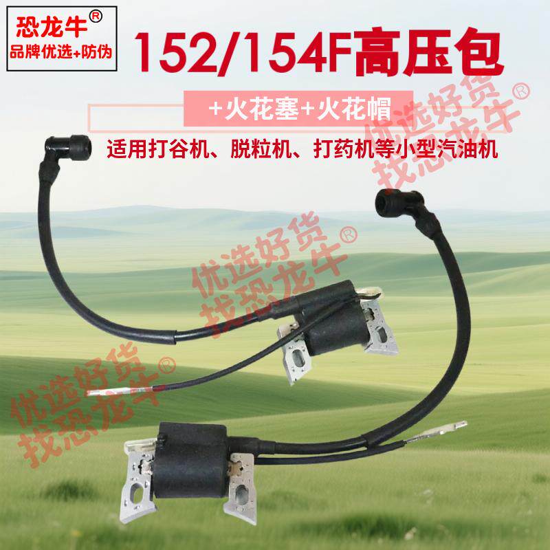 高压包点火线圈汽油机小型发电机配件152/154F点火器火花塞火花帽图片