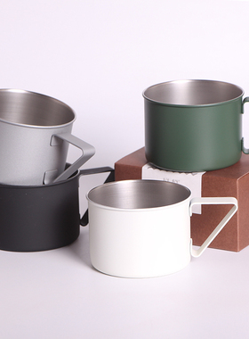 日本原产elfin不锈钢创意复古户外露营马克杯子咖啡杯水杯北欧