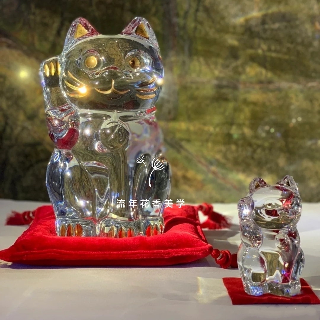 出口高档水晶可爱招财猫桌面