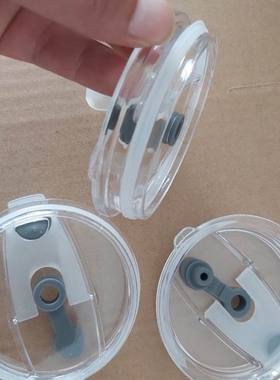 杯盖 12oz16oz20oz 吸管盖手柄盖子透明紫色防漏冰霸杯多色密封盖