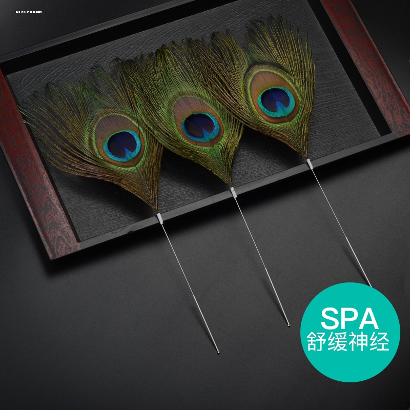 专业采耳工具孔雀毛鸵鸟毛撩拨耳廓神器配合音叉采儿酥麻掏挖耳朵