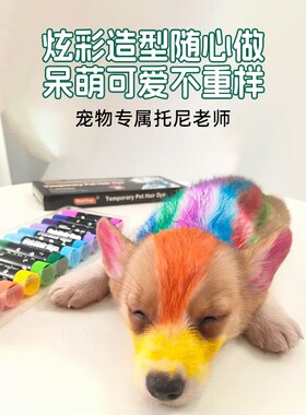 宠物染毛剂染毛膏狗狗专用持久性猫贵宾犬比熊泰迪去泪痕美毛漂白