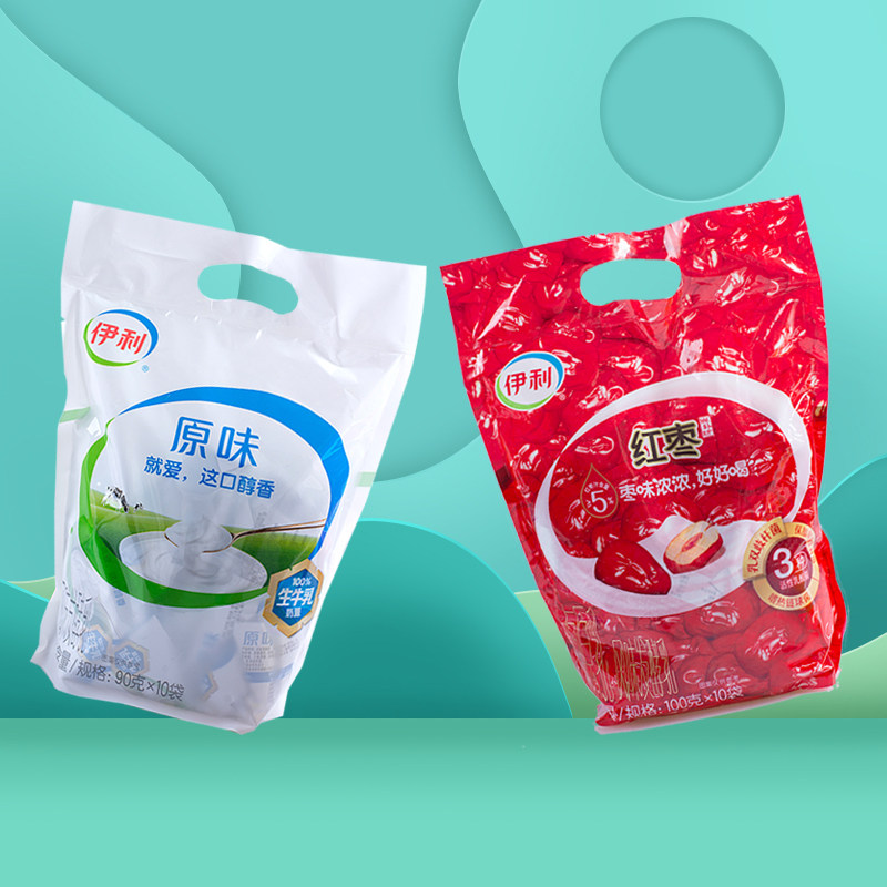 伊利原味酸奶经典100g×10/20袋装风味发酵乳尚补坊红枣浓酸牛奶