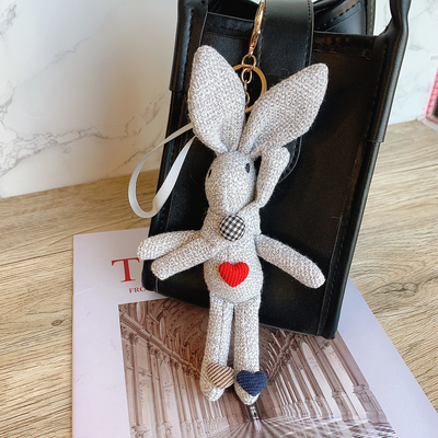 布艺卡通许愿兔公仔兔包包挂件