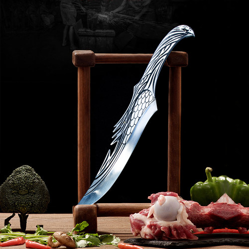 龙泉菜刀钼钒钢中式锋利剔肉刀