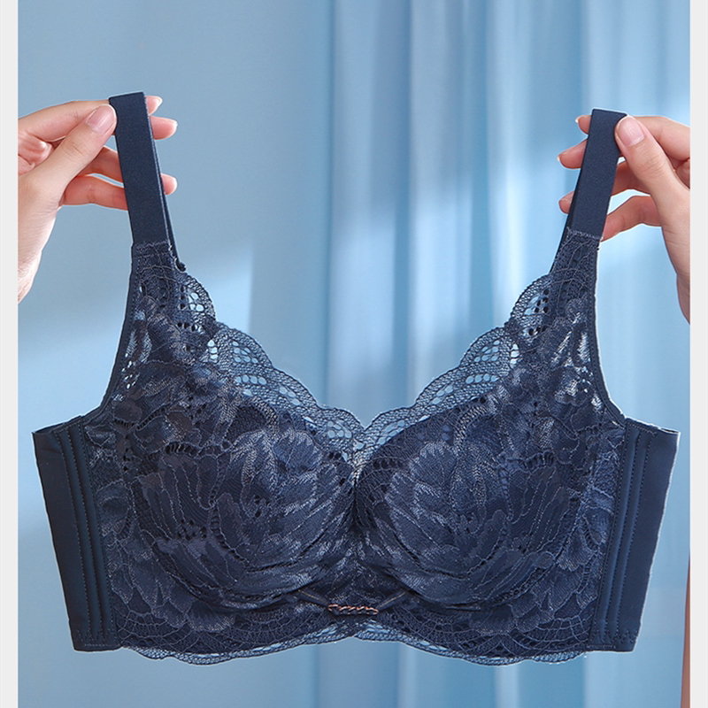 美思内衣小胸聚拢侧收上托收副乳无钢圈上薄下厚性感蕾丝女文胸罩