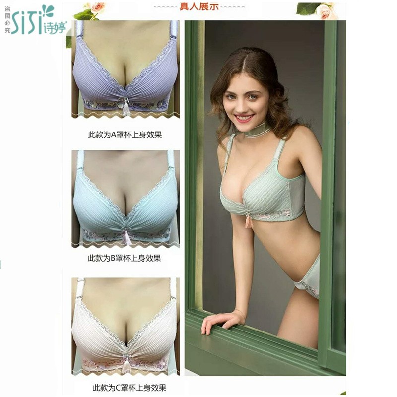 诗婷内衣新款性感无钢圈聚拢文胸
